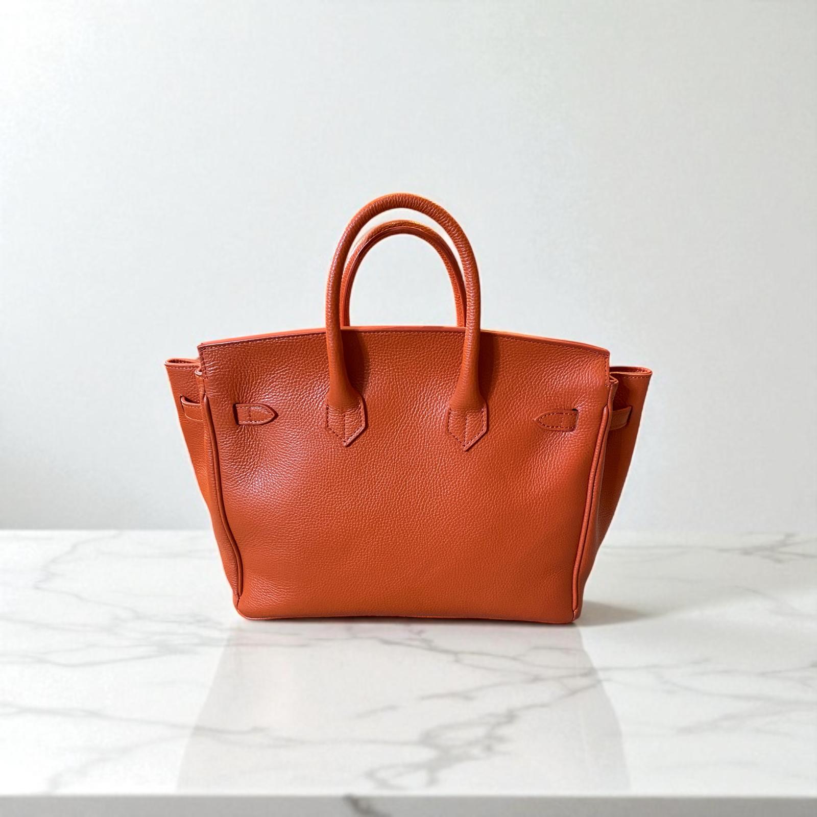 Borsa in Pelle Elisa Birken Arancione