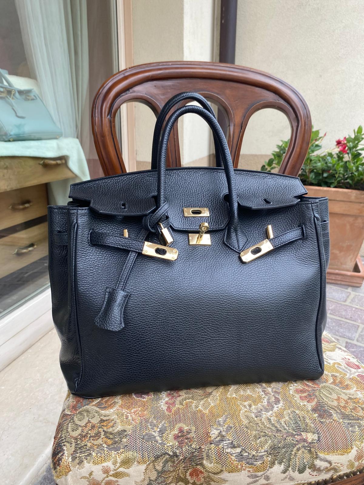 Borsa in Pelle Elisa Birken Nera