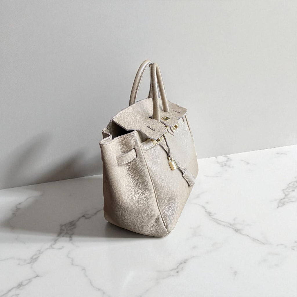 Borsa in Pelle Elisa Panna Chiaro